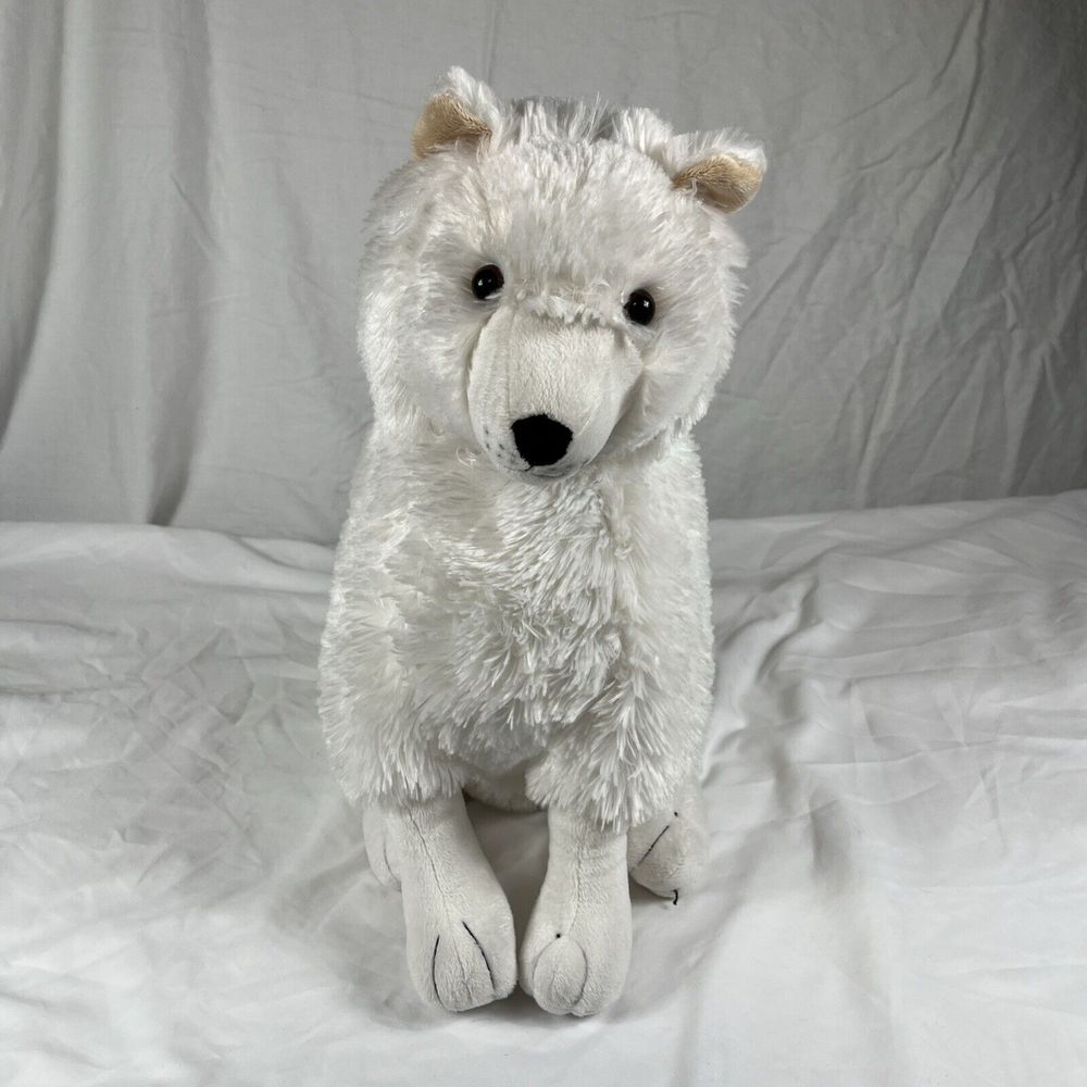Unipak Artic Fox Plush White Wolf Canine Stuffed Animal Dog Toy Lovey Puppy 18"